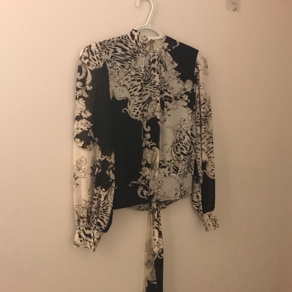 *3 for 25 Bundle and Save.Chic Black and White Women's Blouse